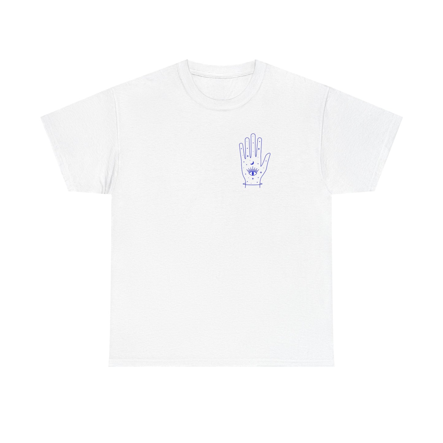 Mystic Palm Tee — Minimal Palmistry Hand Graphic T-Shirt
