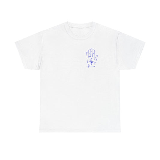 Mystic Palm Tee — Minimal Palmistry Hand Graphic T-Shirt