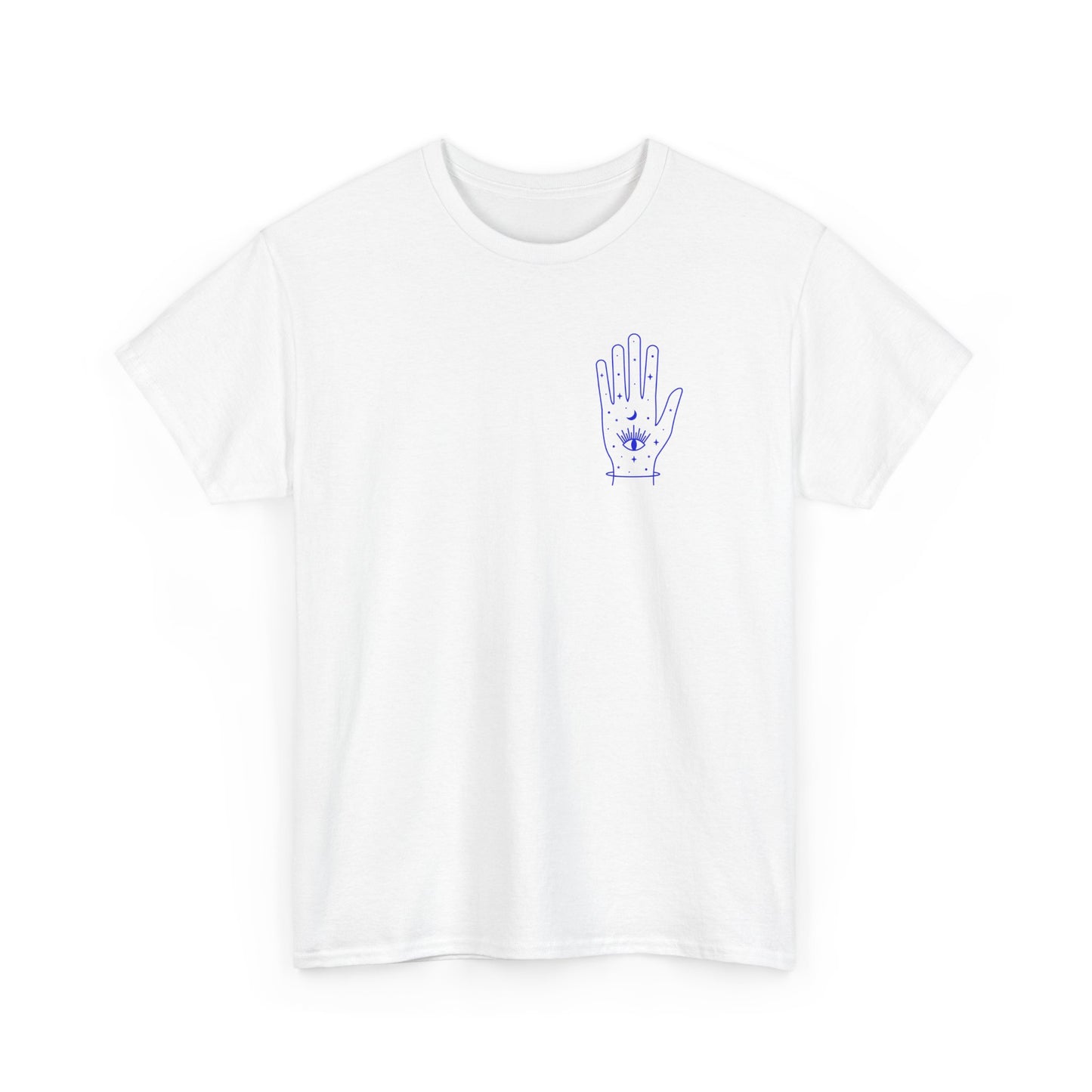 Mystic Palm Tee — Minimal Palmistry Hand Graphic T-Shirt